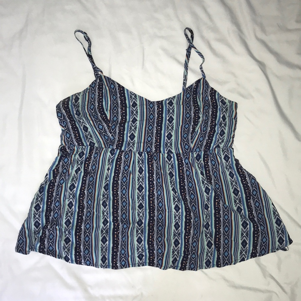 Printed Babydoll Top